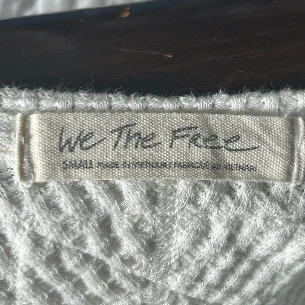 We The Free White waffle knit small - Picture 2 of 3
